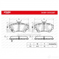 Тормозные колодки, комплект STARK ZTM2 N skbp0010287 1437780738 - Изображение 3