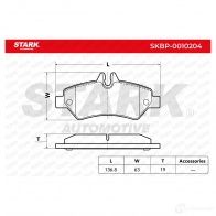 Тормозные колодки, комплект STARK KUIWJ HU skbp0010204 1437781308 - Изображение 2