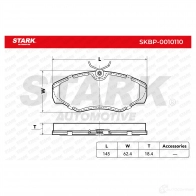 Тормозные колодки, комплект STARK 1437782438 DIH T8 skbp0010110 - Изображение 3