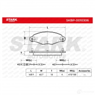 Тормозные колодки, комплект STARK skbp0010306 1437782288 WKTYN UU - Изображение 3