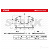 Тормозные колодки, комплект STARK 49B QTT skbp0010206 1437783340 - Изображение 3