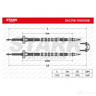 Трос ручника, стояночного тормоза STARK 1437800470 skcpb1050058 1 BRT91 - Изображение 3