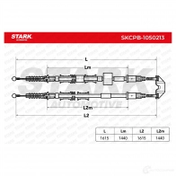 Трос ручника, стояночного тормоза STARK skcpb1050213 1437800387 FC3H P - Изображение 6