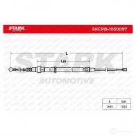 Трос ручника, стояночного тормоза STARK 1437798423 LL8X 9Q skcpb1050097 - Изображение 2