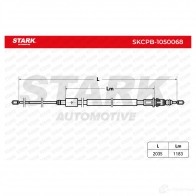 Трос ручника, стояночного тормоза STARK 1437798799 skcpb1050068 B7FM N - Изображение 2