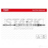Трос ручника, стояночного тормоза STARK DLZK 69 skcpb1050049 1437798571 - Изображение 2