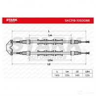 Трос ручника, стояночного тормоза STARK skcpb1050088 1437800511 7Z8K 33Y - Изображение 2