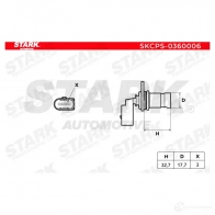 Датчик положения коленвала STARK 6C OUX9 skcps0360006 1438014747 - Изображение 4