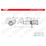 Датчик положения коленвала STARK 1438014762 L KDU1C skcps0360016 - Изображение 4