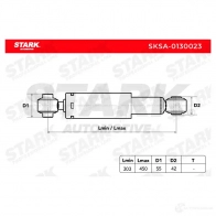 Амортизатор STARK sksa0130023 1437751232 8ZL 384 - Изображение 2