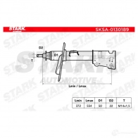 Амортизатор STARK U QY80MY sksa0130189 1437756395 - Изображение 3