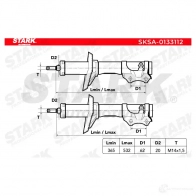 Амортизатор STARK sksa0133112 1437749885 S8 77K3 - Изображение 4