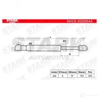 Амортизатор багажника, упор задней двери STARK NI E94C 1437791762 skgs0220042 - Изображение 6
