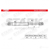 Амортизатор багажника, упор задней двери STARK 1437793007 XVX BK skgs0220110 - Изображение 2