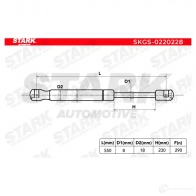 Амортизатор багажника, упор задней двери STARK 6 XTWPW 1437791791 skgs0220228 - Изображение 2