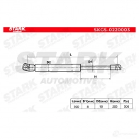 Амортизатор багажника, упор задней двери STARK U P0VG 1437792062 skgs0220003 - Изображение 2