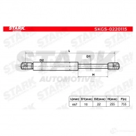 Амортизатор багажника, упор задней двери STARK 2HU XDS skgs0220115 1437792752 - Изображение 2