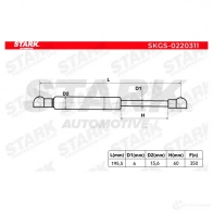 Амортизатор багажника, упор задней двери STARK I7G JNZ skgs0220311 1437790297 - Изображение 2