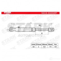 Амортизатор багажника, упор задней двери STARK PKOC A0 1437790823 skgs0220297 - Изображение 2
