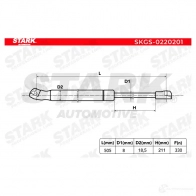 Амортизатор багажника, упор задней двери STARK 1437795041 1XCZOX I skgs0220201 - Изображение 2