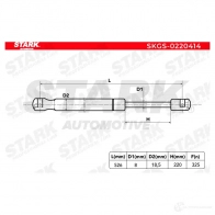 Амортизатор багажника, упор задней двери STARK skgs0220414 1437794471 GK ZRA - Изображение 2