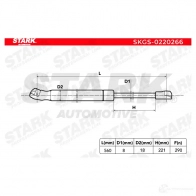 Амортизатор багажника, упор задней двери STARK skgs0220266 V8 B1CDM 1437795030 - Изображение 7