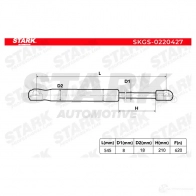 Амортизатор багажника, упор задней двери STARK skgs0220427 HM57 T 1437795092 - Изображение 2