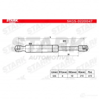 Амортизатор багажника, упор задней двери STARK 0 XB18TP skgs0220047 1437795417 - Изображение 2
