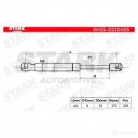 Амортизатор багажника, упор задней двери STARK G9 9O2G skgs0220405 1437795179 - Изображение 2