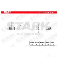 Амортизатор багажника, упор задней двери STARK skgs0220090 1 D3QT 1437792155 - Изображение 2