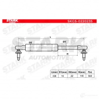 Амортизатор багажника, упор задней двери STARK GQK MJ5 skgs0220235 1438022148 - Изображение 7