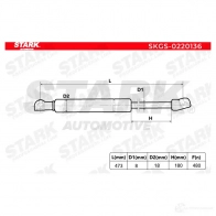 Амортизатор багажника, упор задней двери STARK 4U5HR0 Y skgs0220136 1437792996 - Изображение 2