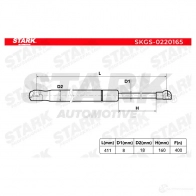 Амортизатор багажника, упор задней двери STARK 1437791894 skgs0220165 5BW RV2A - Изображение 2