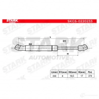 Амортизатор багажника, упор задней двери STARK skgs0220233 Z EA1AVY 1437792142 - Изображение 2