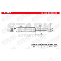 Амортизатор багажника, упор задней двери STARK 8U 31BO 1437792080 skgs0220022 - Изображение 6