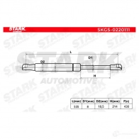 Амортизатор багажника, упор задней двери STARK skgs0220111 1437793573 K T43OK - Изображение 2