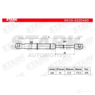 Амортизатор багажника, упор задней двери STARK S J1G5 skgs0220450 1437795754 - Изображение 5