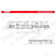 Амортизатор багажника, упор задней двери STARK ONIS D 1437794991 skgs0220449 - Изображение 5