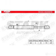 Амортизатор багажника, упор задней двери STARK skgs0220015 1437791861 TA2 DZ - Изображение 2