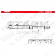 Амортизатор багажника, упор задней двери STARK skgs0220139 1437792166 0M6J CH - Изображение 2