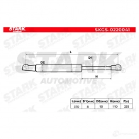 Амортизатор багажника, упор задней двери STARK 45LGY Q 1437790840 skgs0220041 - Изображение 2