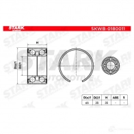 Подшипник ступицы колеса, комплект STARK 8 GLMI 1438018050 skwb0180011 - Изображение 6