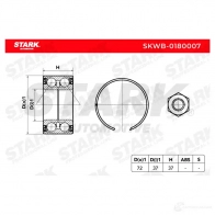 Подшипник ступицы колеса, комплект STARK R7 A8XC skwb0180007 1438018467 - Изображение 3