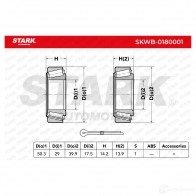Подшипник ступицы колеса, комплект STARK skwb0180001 F6V66 RI 1438017928 - Изображение 3