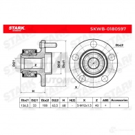 Подшипник ступицы колеса, комплект STARK skwb0180597 N X1UY 1438019220 - Изображение 2