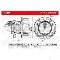Подшипник ступицы колеса, комплект STARK PHQ TX 1438019000 skwb0180013 - Изображение 4