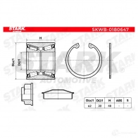 Подшипник ступицы колеса, комплект STARK 4HJE 8 skwb0180647 1438018528 - Изображение 3