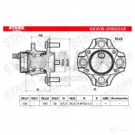 Подшипник ступицы колеса, комплект STARK 6974 C 1438019372 skwb0180049 - Изображение 2