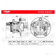 Подшипник ступицы колеса, комплект STARK skwb0180561 1438018966 U 5F3N - Изображение 3