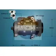 Компрессор кондиционера AUTO AIR GLOUCESTER H1H83V Mercedes Sprinter (906) 2 Кабина с шасси 3.5 (4,6T) 424 (9053. 9055. 9053. 9055) 258 л.с. 2006 – 2013 3PTCI I 14-0183P